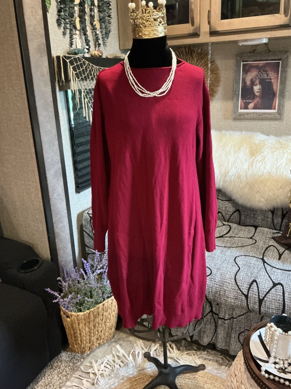 Simply Couture Long Tunic Sweater with pockets M